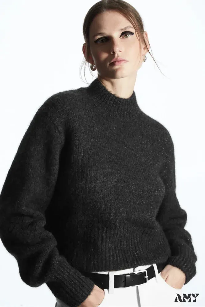 2024 Winter New Style Short Wool Blend Soft Daily Commuter Stylish Sweater