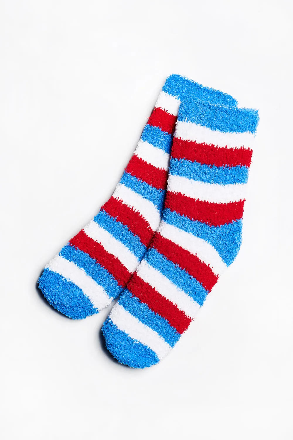 ALAMAE Fuzzy Striped Socks