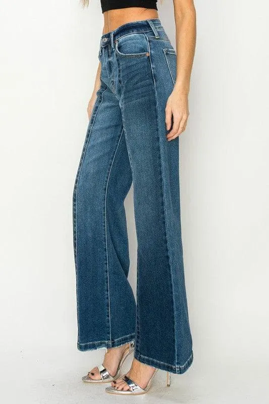 Artemis Vintage High Rise Relaxed Flare Jeans