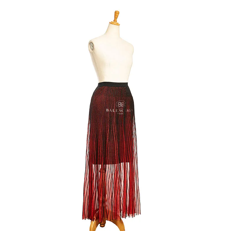 Balenciaga BB Logo Tulle Layered Long Skirt in Great Condition