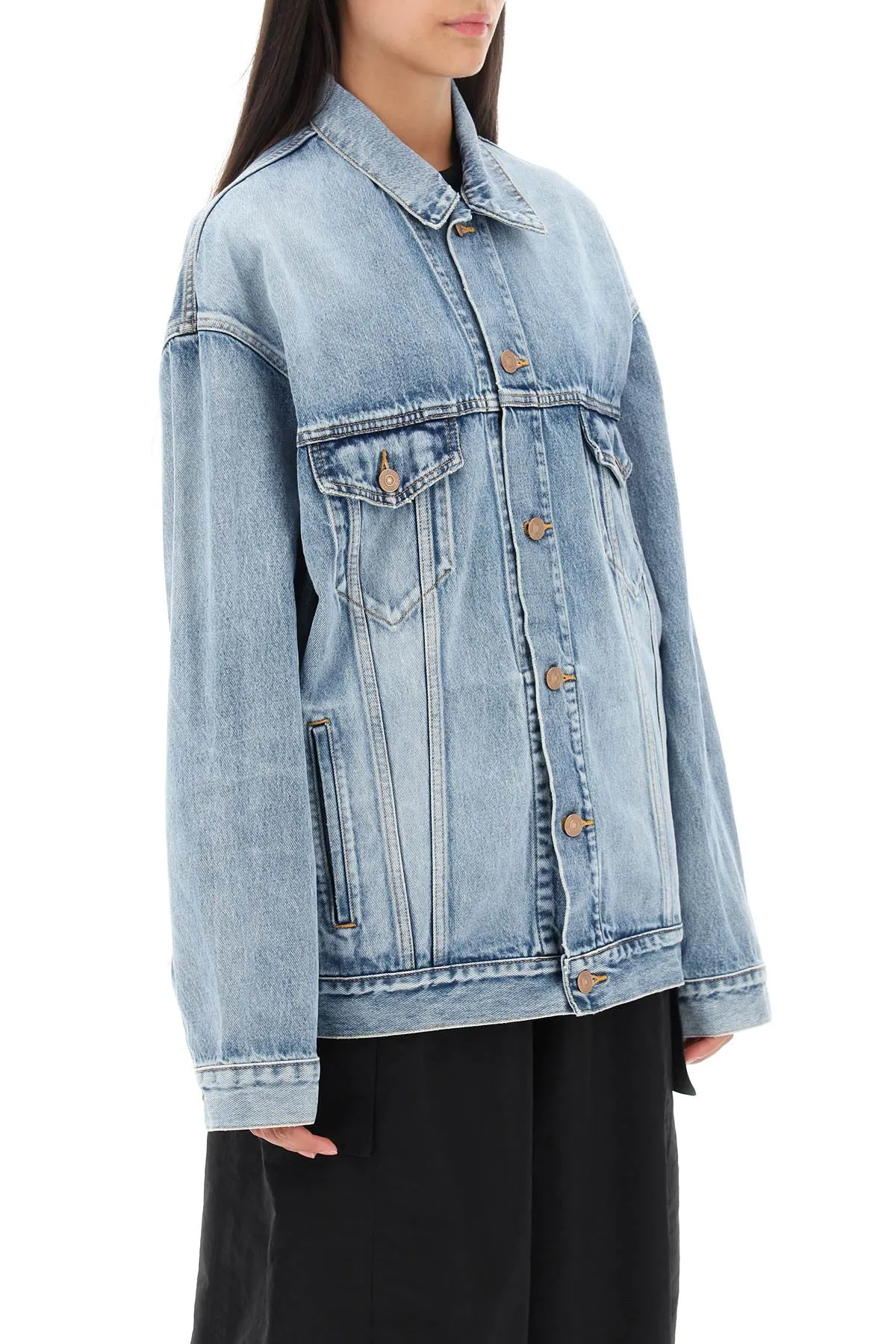 Balenciaga bb spray paint denim jacket