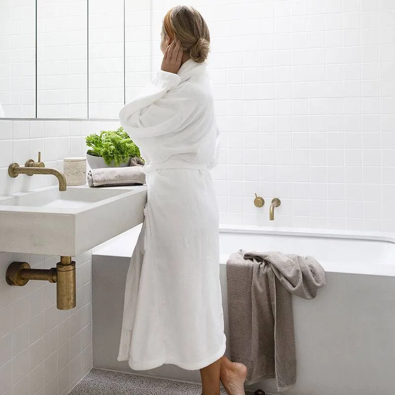 Bambury | Microplush Bathrobe - White