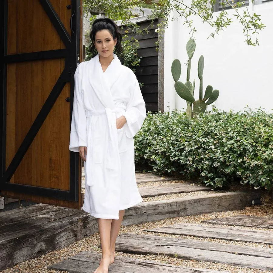 Bambury | Microplush Bathrobe - White