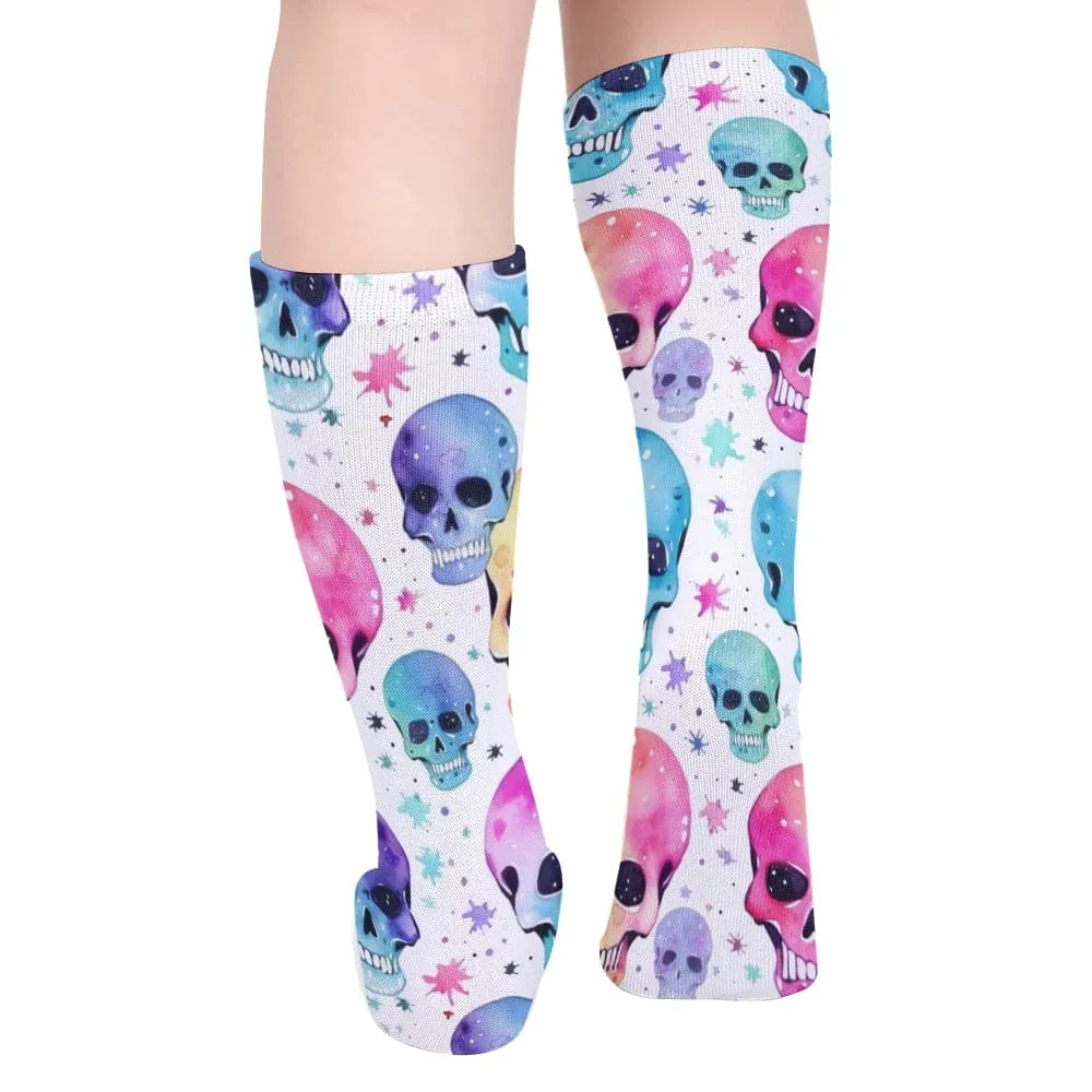 Colorful Skulls Soft & Comfortable Thick Socks