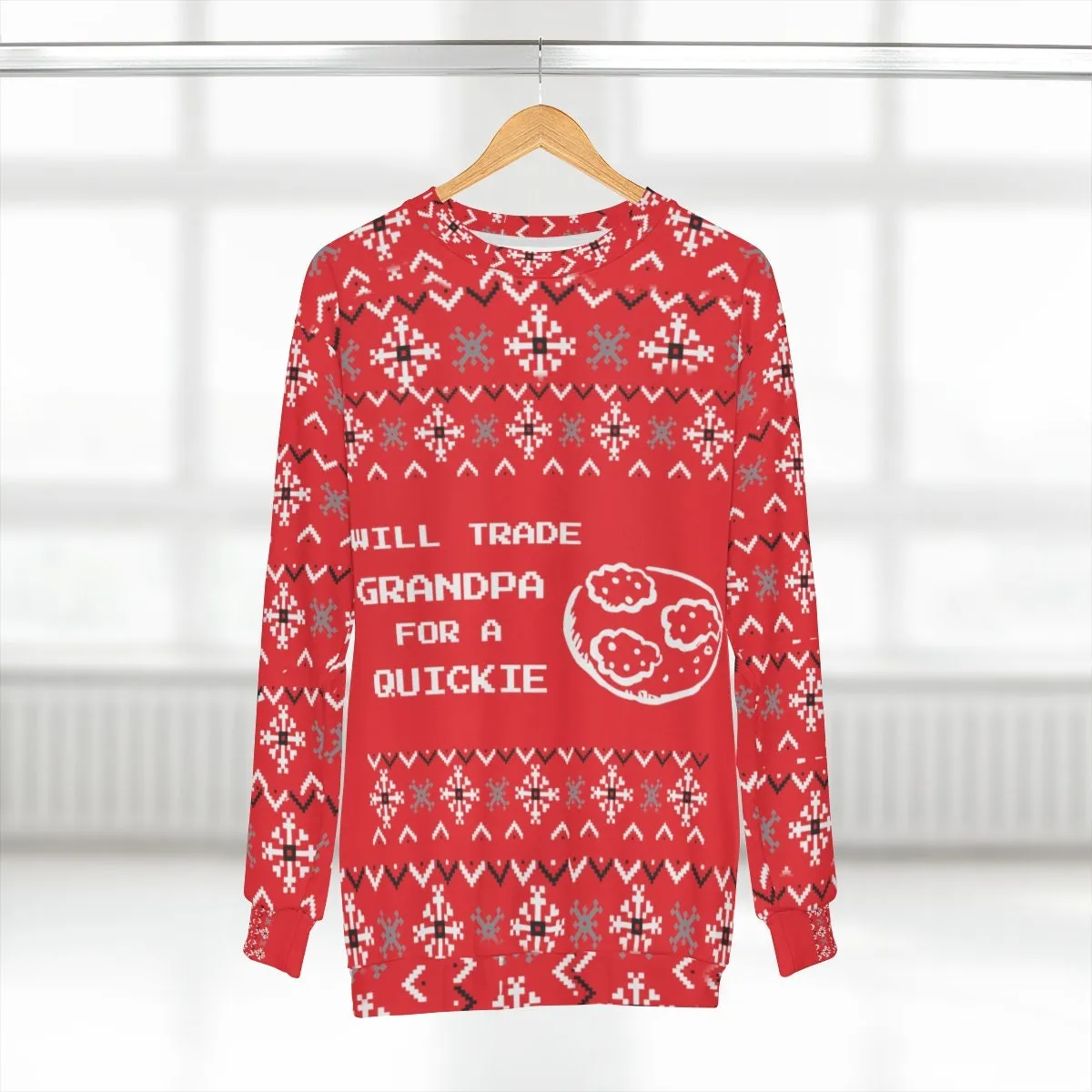 Grandpa jokes Ugly Christmas Sweater Unisex Crewneck,Gift for Christmas/Thanksgiving/Birthday/Anniversary/Housewarming/Halloween/Ugly Sweats