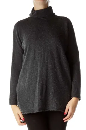 Gray Loose Turtle Neck