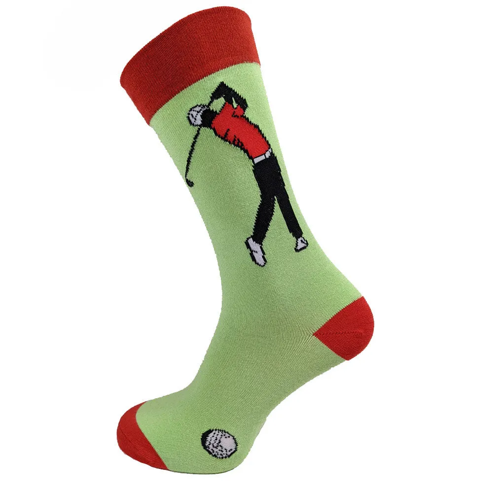 Green Golfer Bamboo Socks