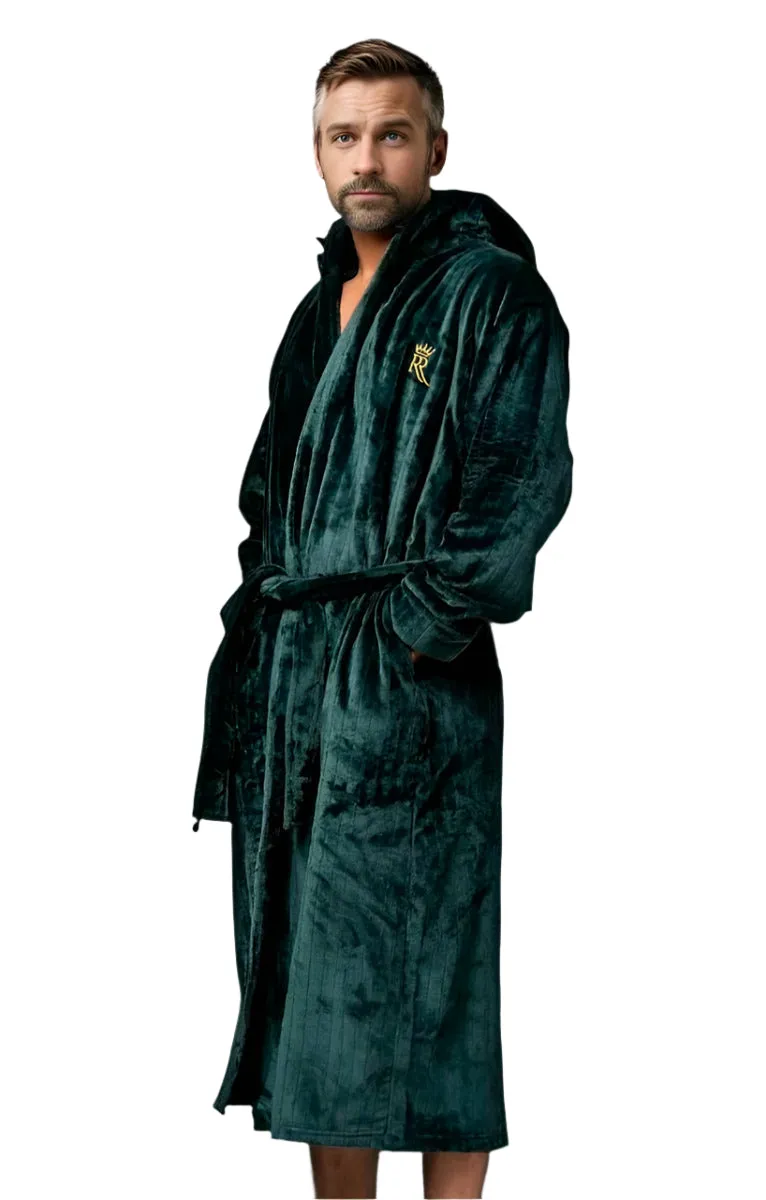 Green Hooded Royalty Robe