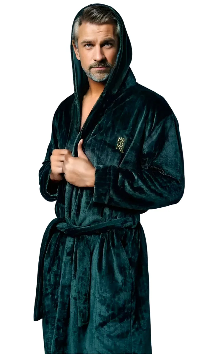 Green Hooded Royalty Robe