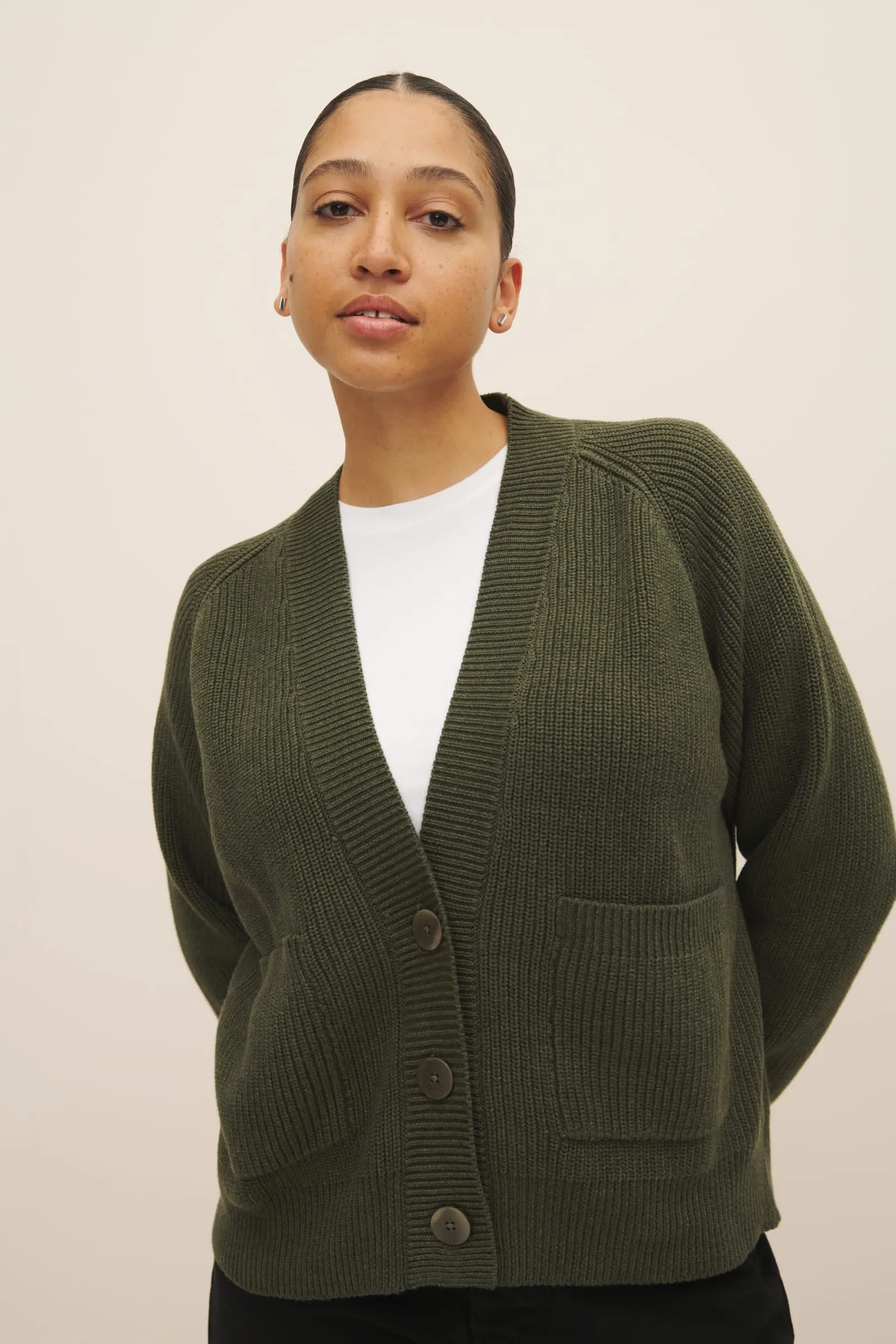 Hannes Cardigan - Khaki Marle