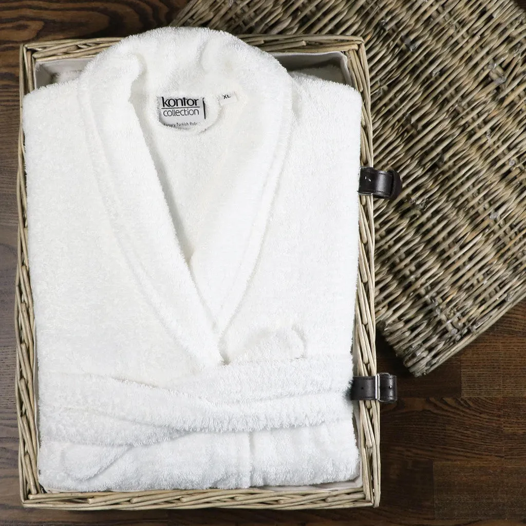 High Quality Turkish Cotton Terry Towelling White Bath Robes