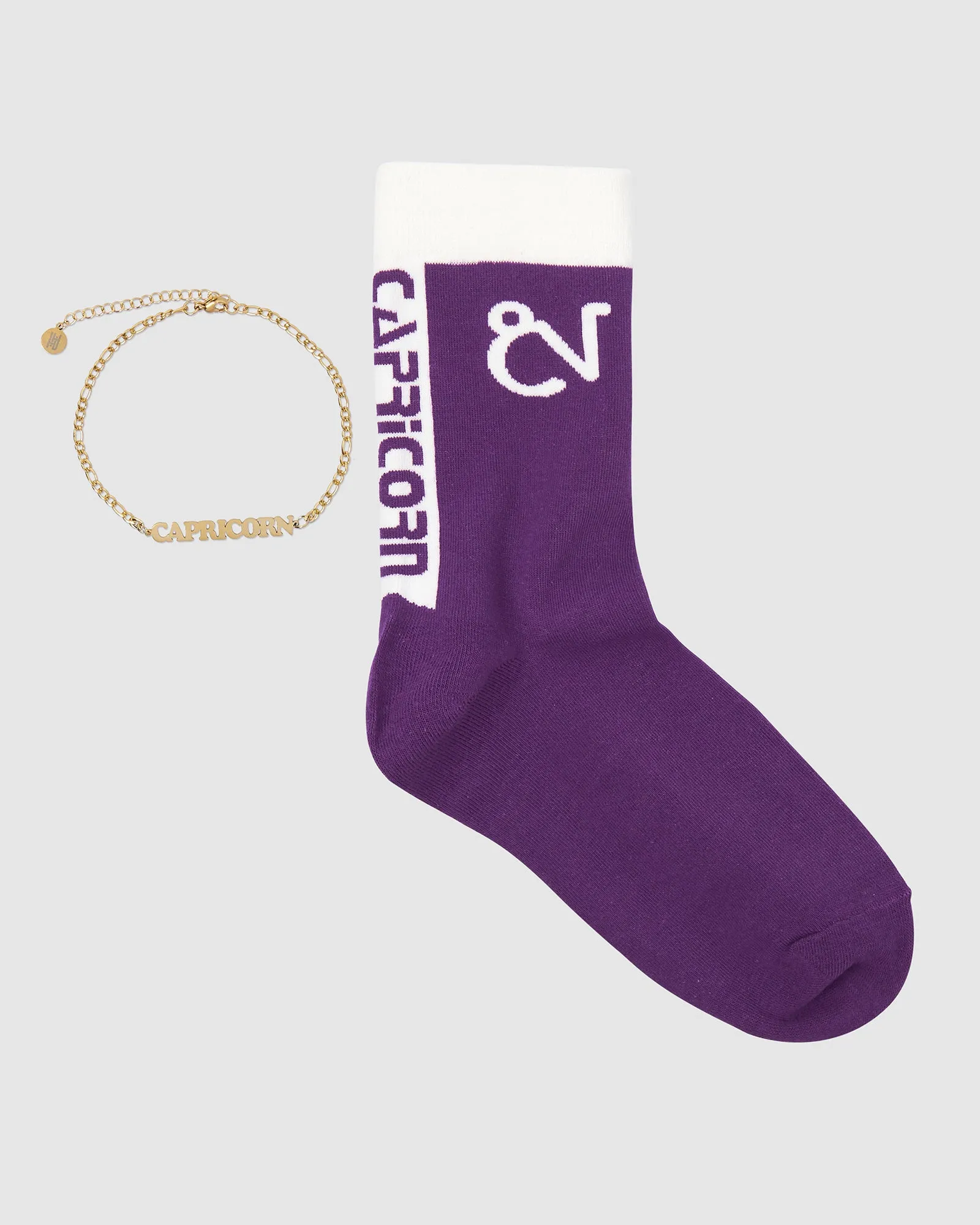 Horoscope Gold Anklet and Sock Set - Capricorn