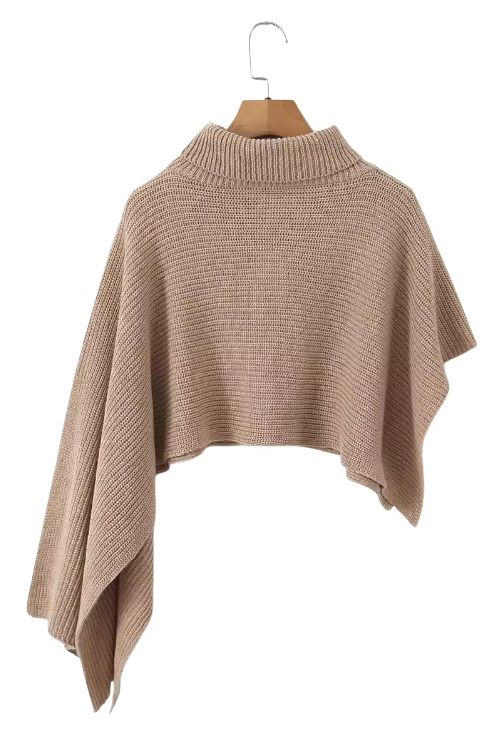 'Ingrid' Asymmetrical Loose Mock-Neck Short Sweater (3 Colors)