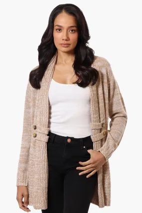 International INC Company Knit Open Wrap Cardigan - Beige