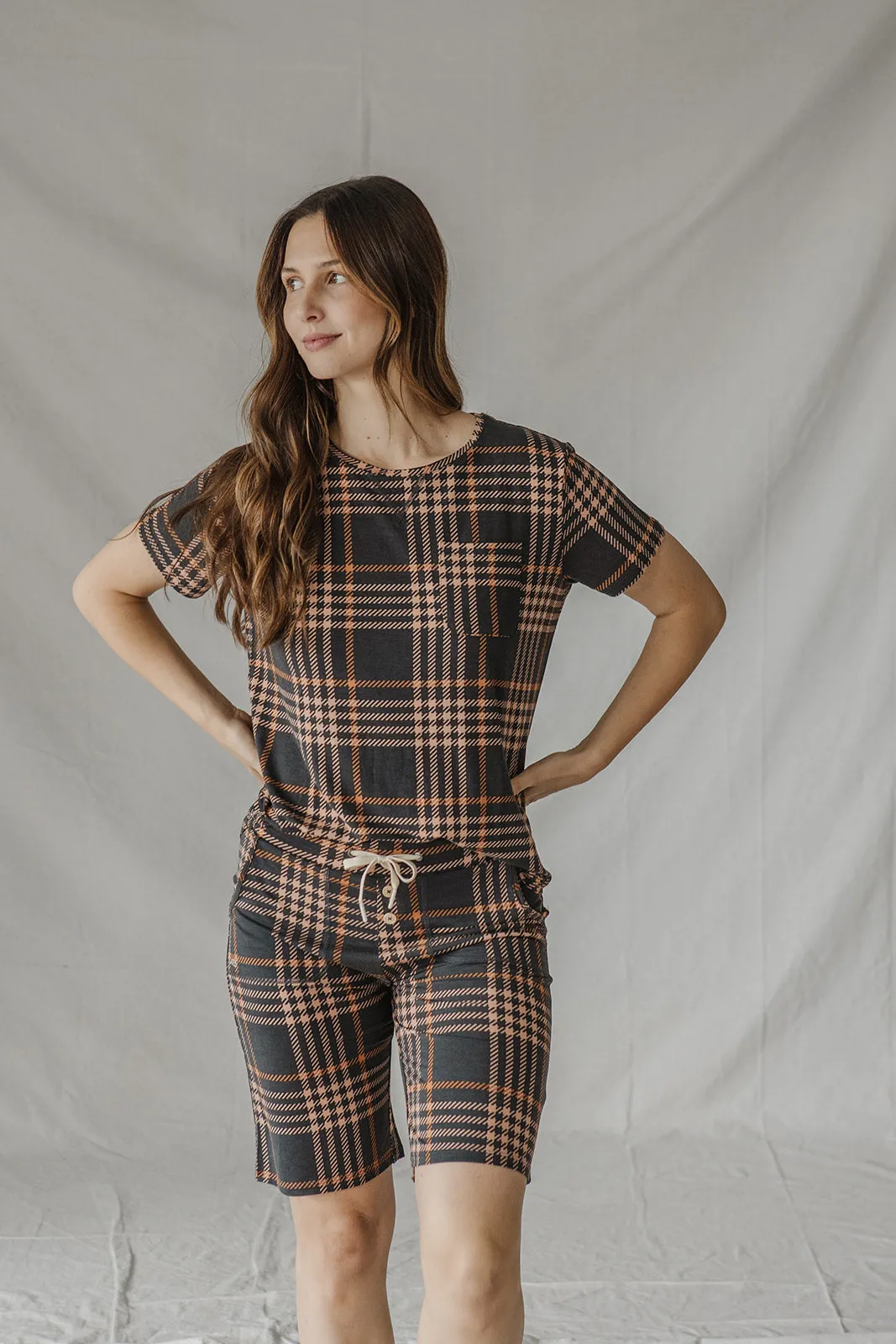 JAM SHORTS SET | Autumn Plaid