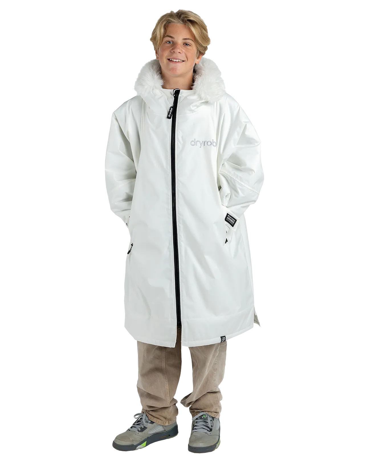 Kids Advance Long Sleeved Snow in Alpine White & Grey