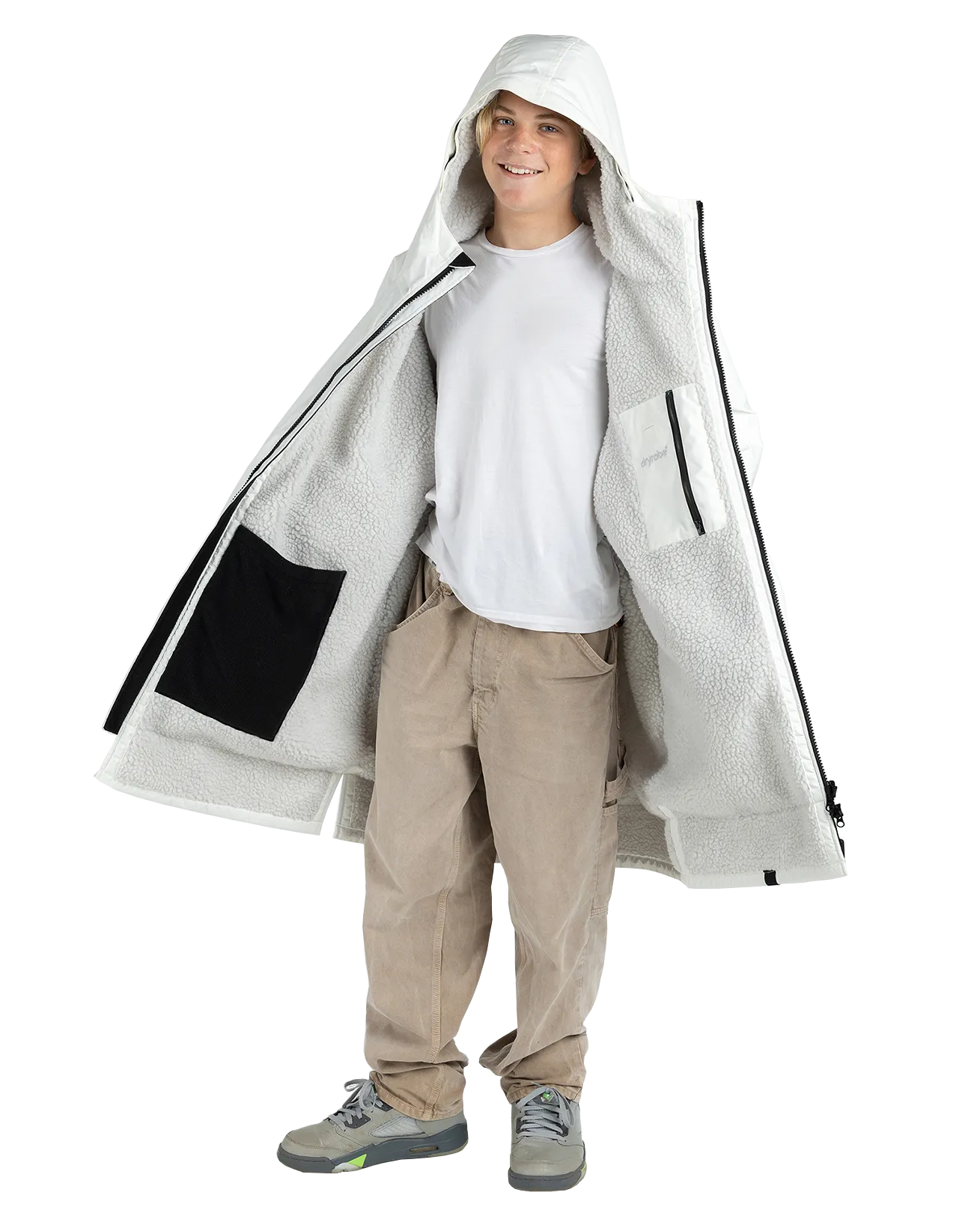 Kids Advance Long Sleeved Snow in Alpine White & Grey