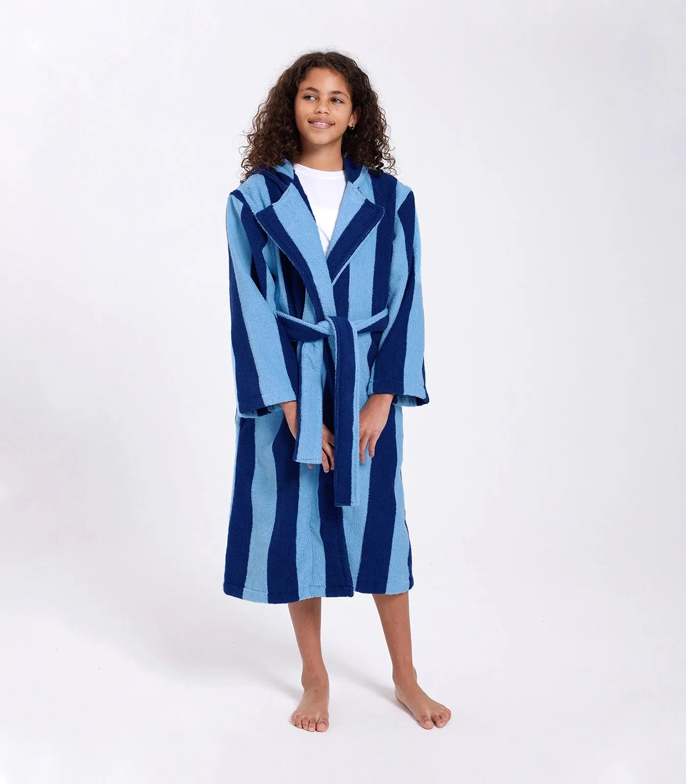 Kids Robe - Blueberry Stripes