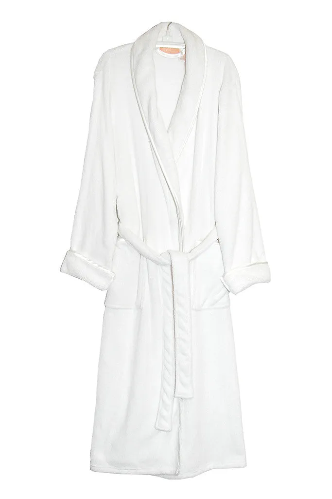 La Cera Plush Fleece Long Robe