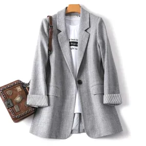 Ladies Long Sleeve Spring Casual Blazer