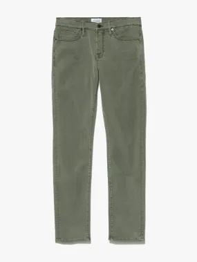 L'Homme Slim Brushed Twill -- Washed Military