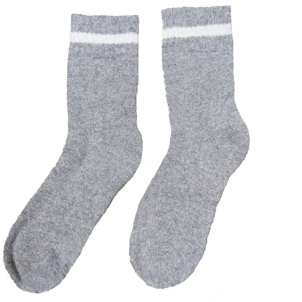 Light Grey Wool Blend Socks