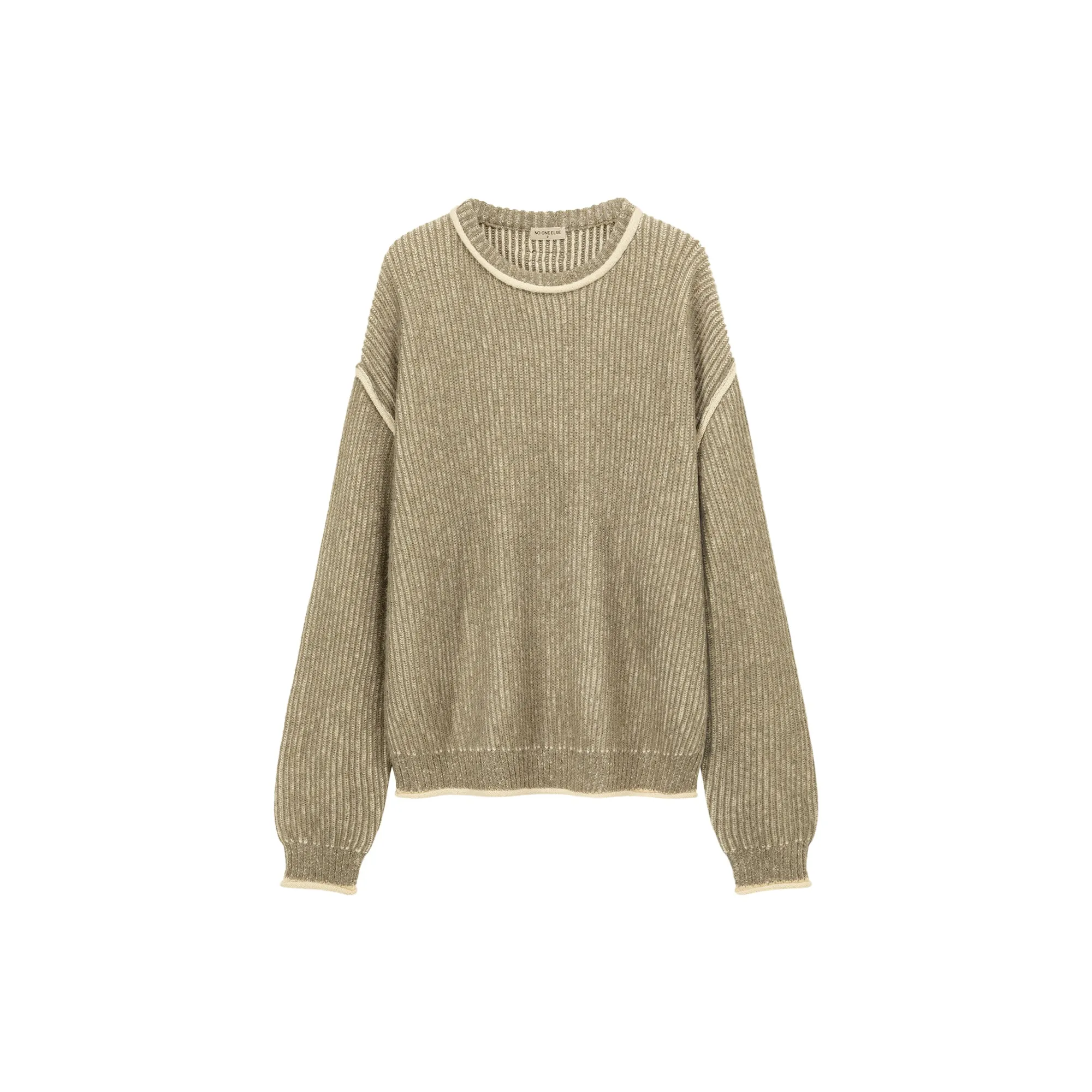 Line Color Combination Loose Knit Sweater