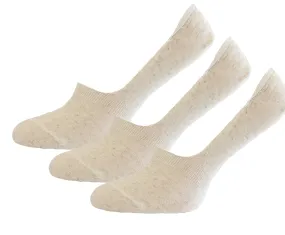 Linen Flax Women's Soft Breathable No Show Socks 3-pairs.