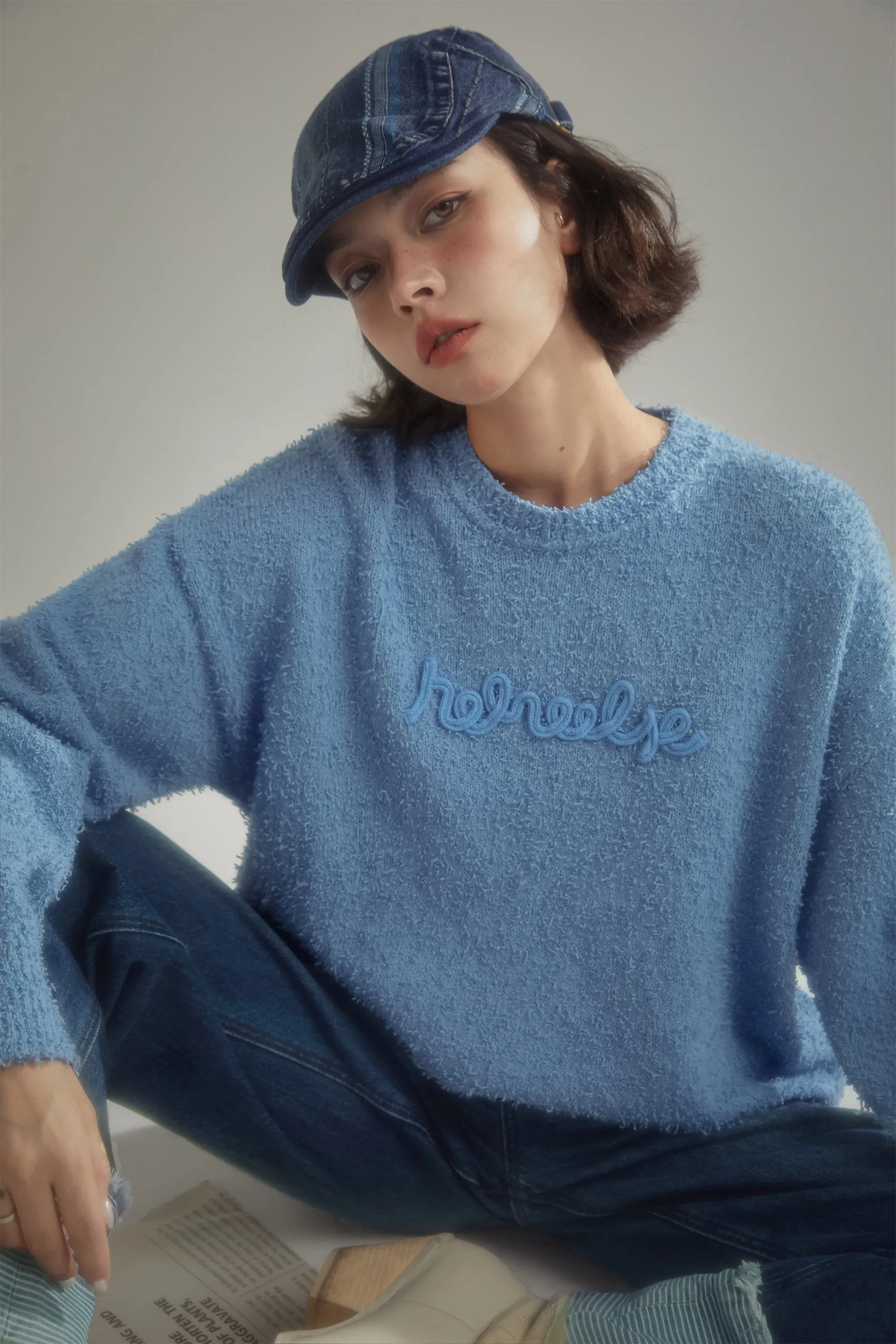 Logo Loose Fit Knit Sweater