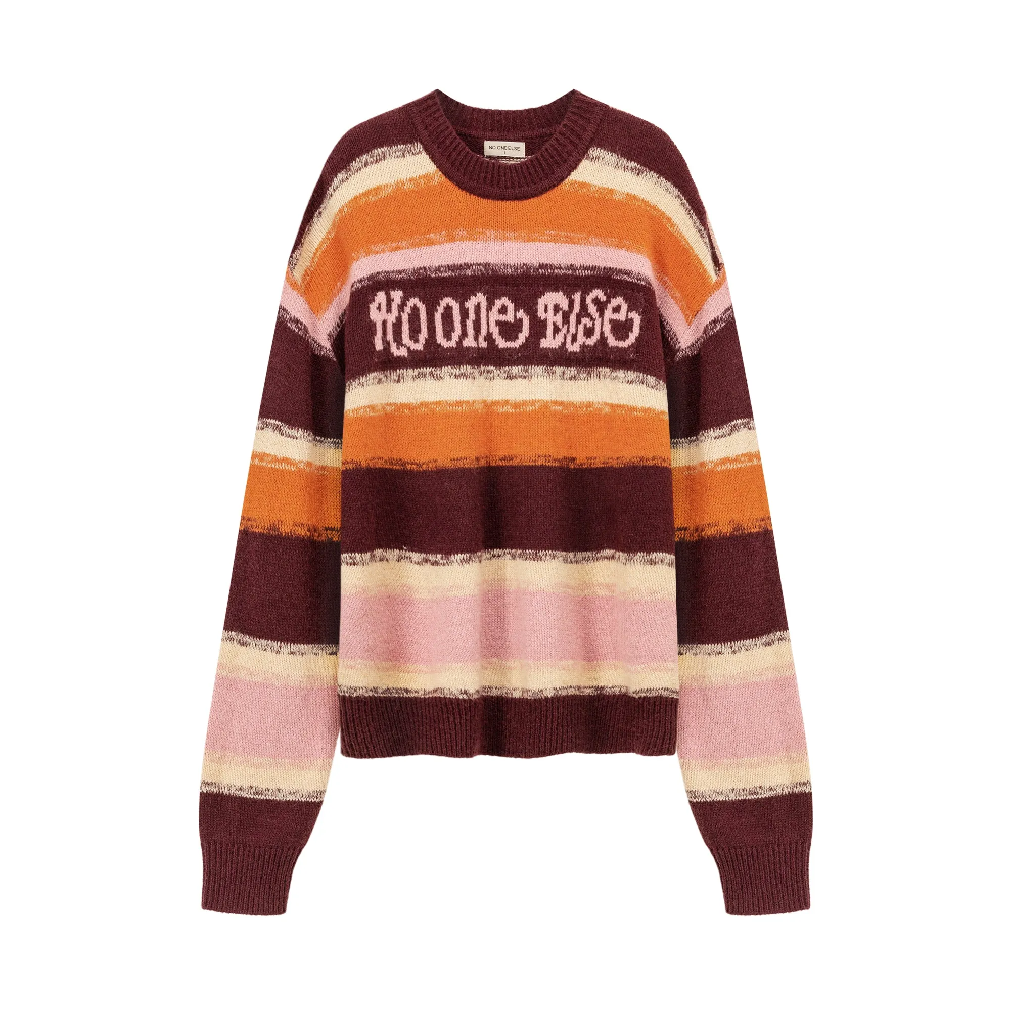 Logo Striped Loose Knit Sweater