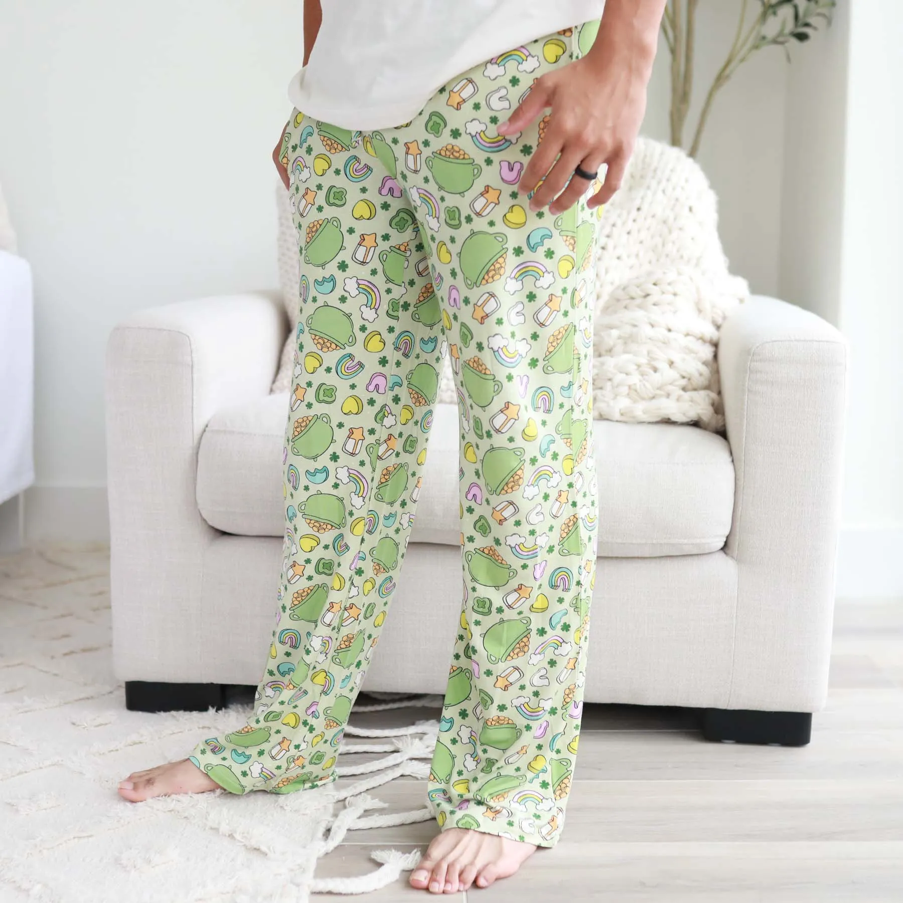 Lucky Clover Unisex Pajama Lounge Pants