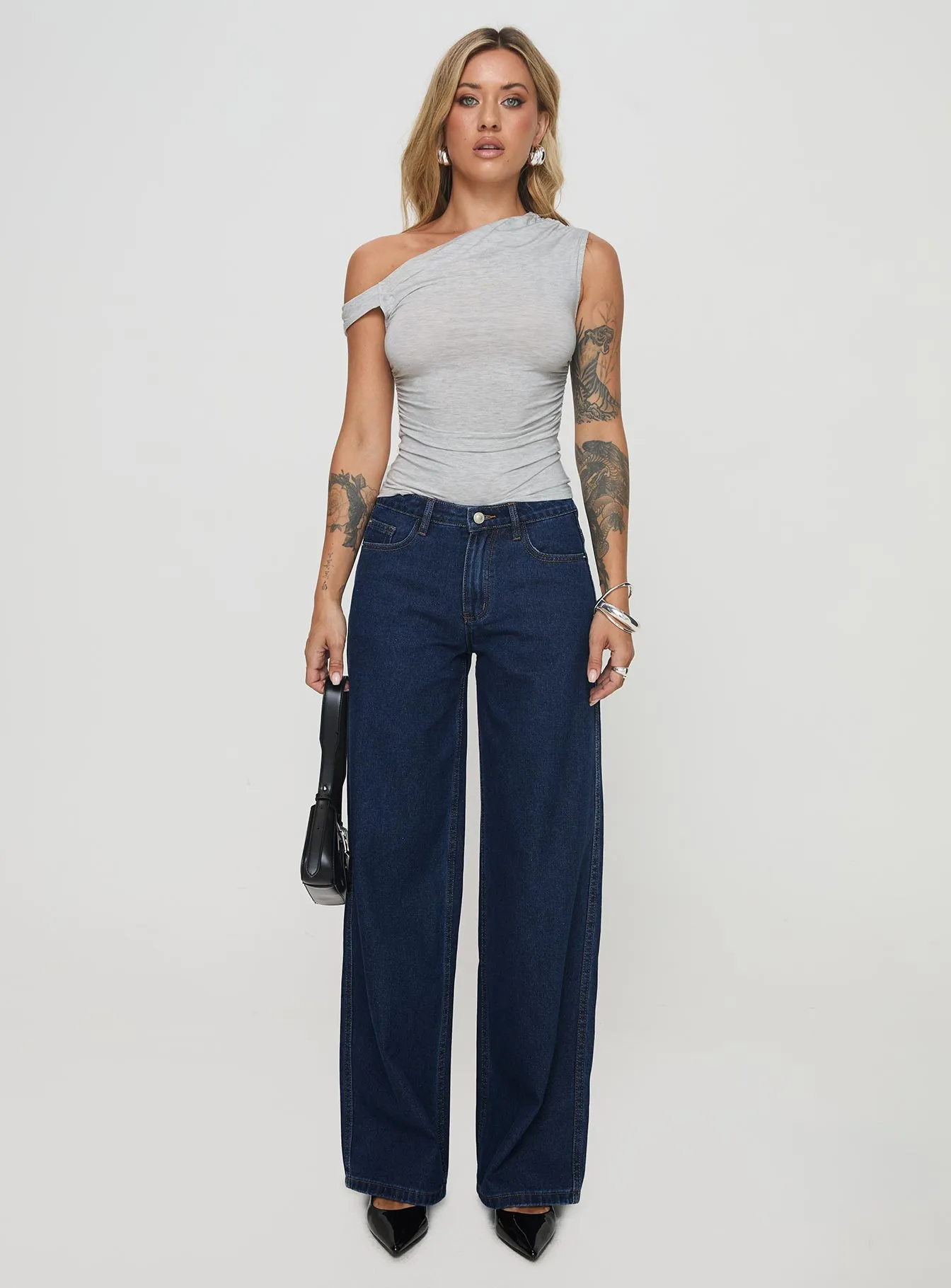 Maryanne Mid-rise Relaxed Denim Jeans Dark Wash