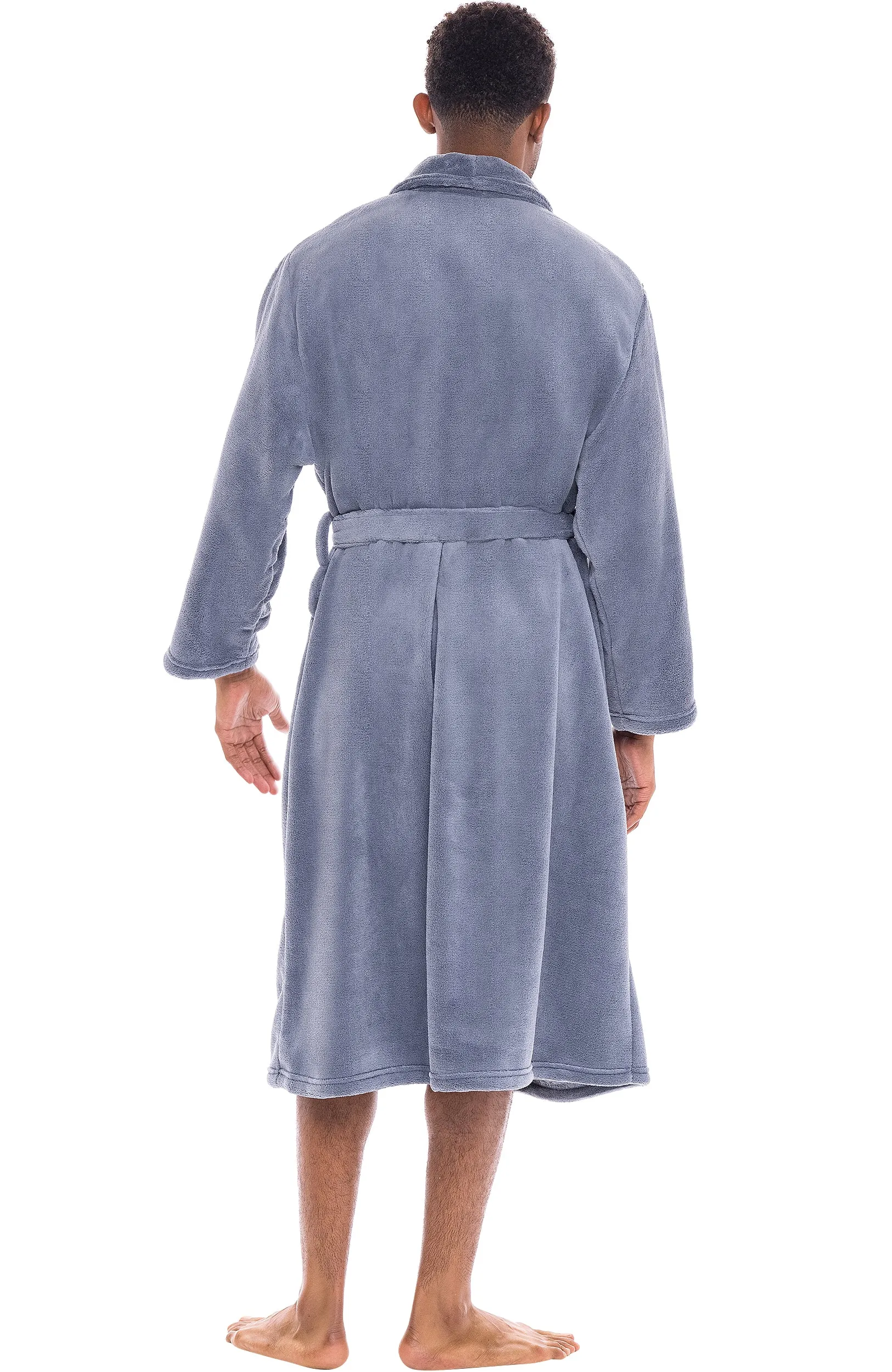 Men's Classic Winter Robe, Plush Fleece Bathrobe