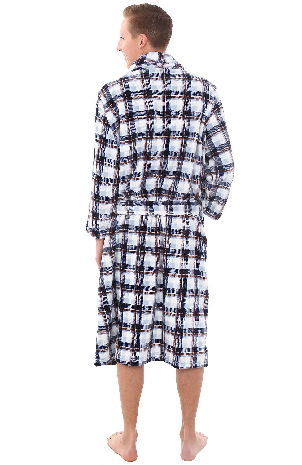 Men's Classic Winter Robe, Plush Fleece Bathrobe