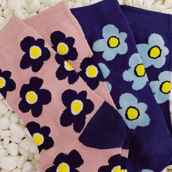 Modern Daisy Socks | Set Of 2 Pairs