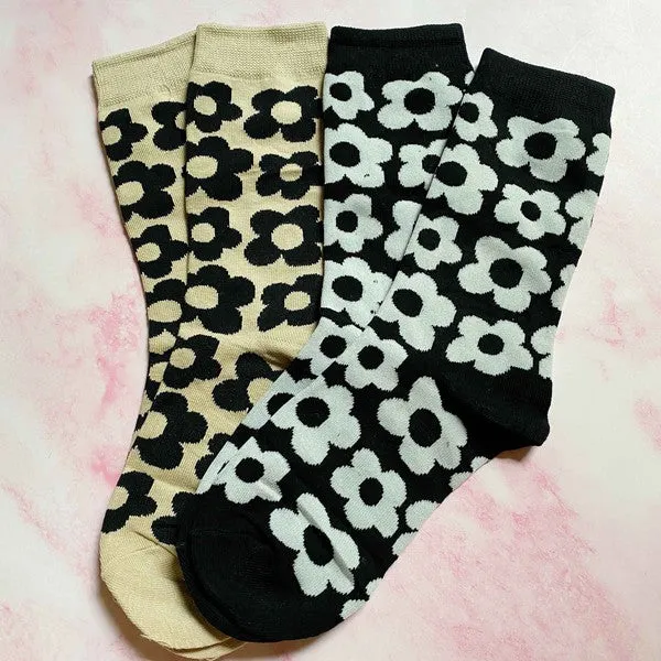 Modern Daisy Socks | Set Of 2 Pairs