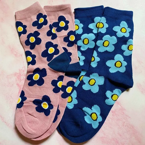 Modern Daisy Socks | Set Of 2 Pairs