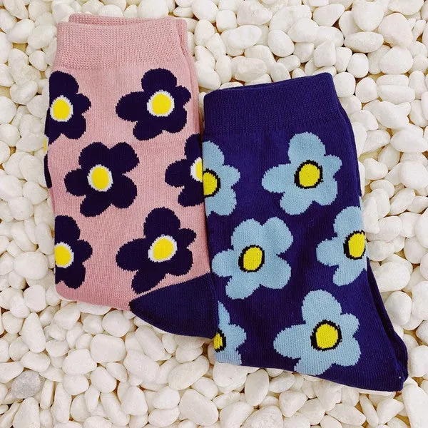 Modern Daisy Socks | Set Of 2 Pairs