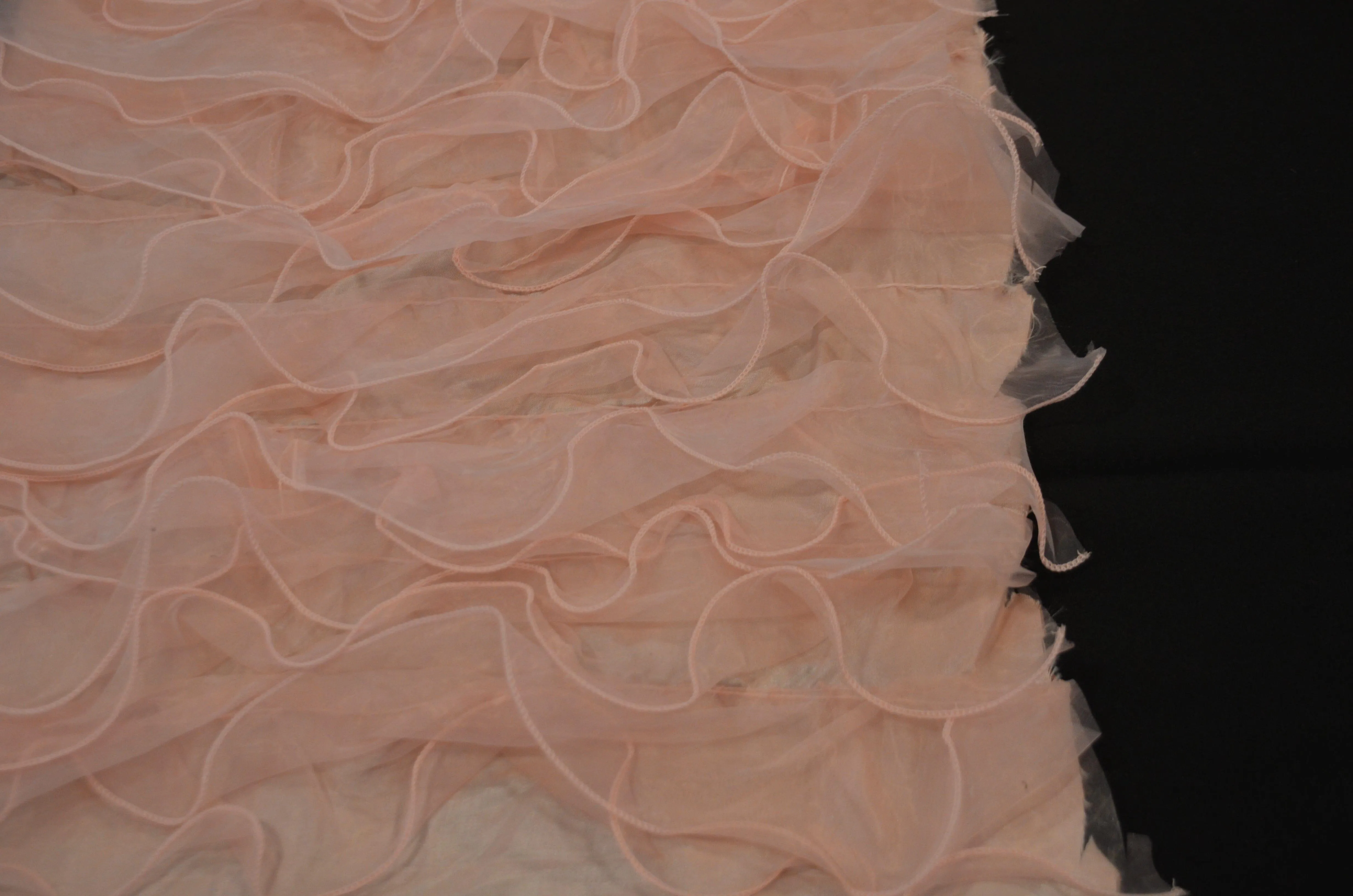 Organza Ruffled Taffeta Fabric | Layered Ruffle Taffeta Fabric | 57" Wide | Multiple Colors |