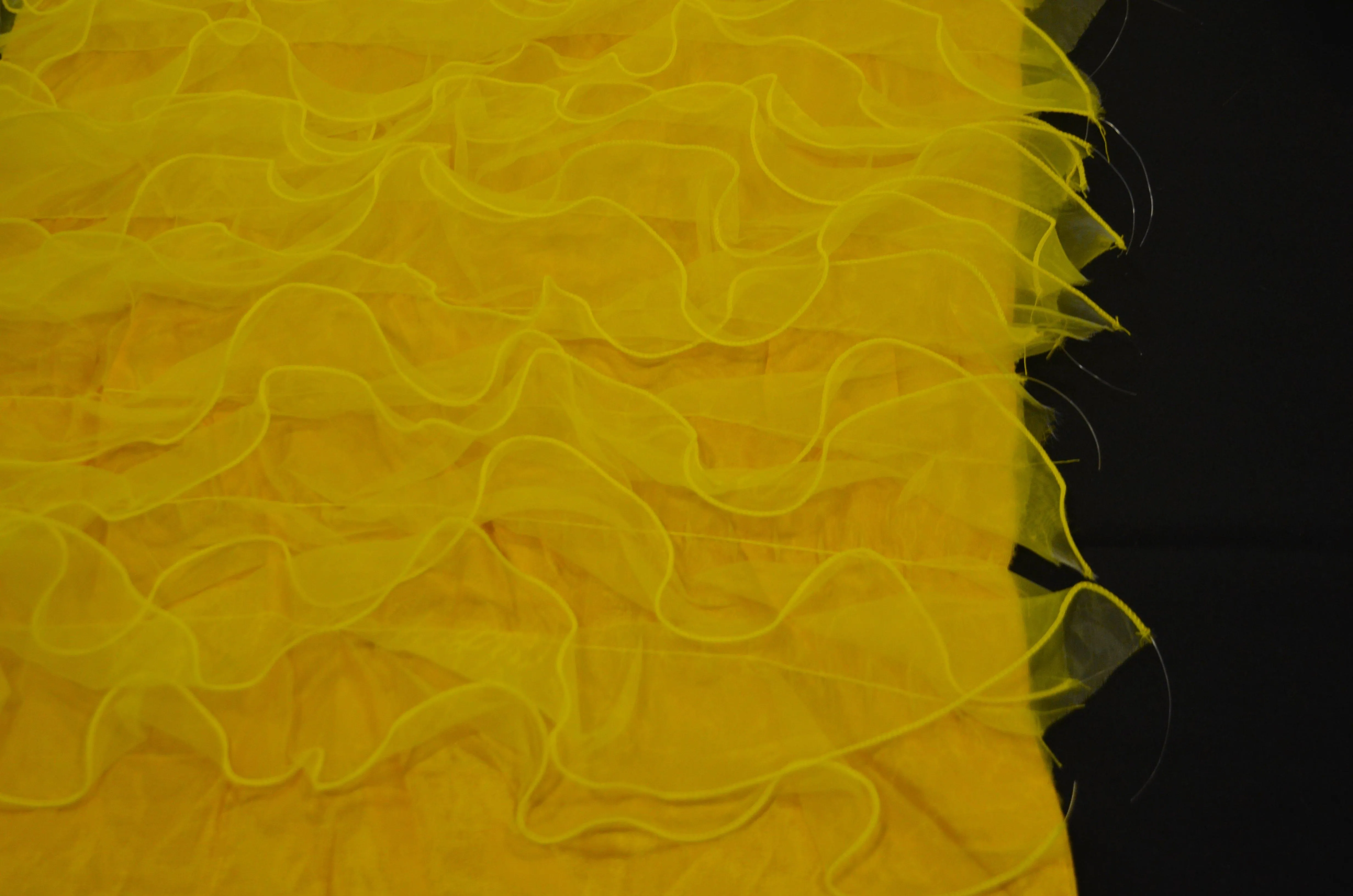 Organza Ruffled Taffeta Fabric | Layered Ruffle Taffeta Fabric | 57" Wide | Multiple Colors |