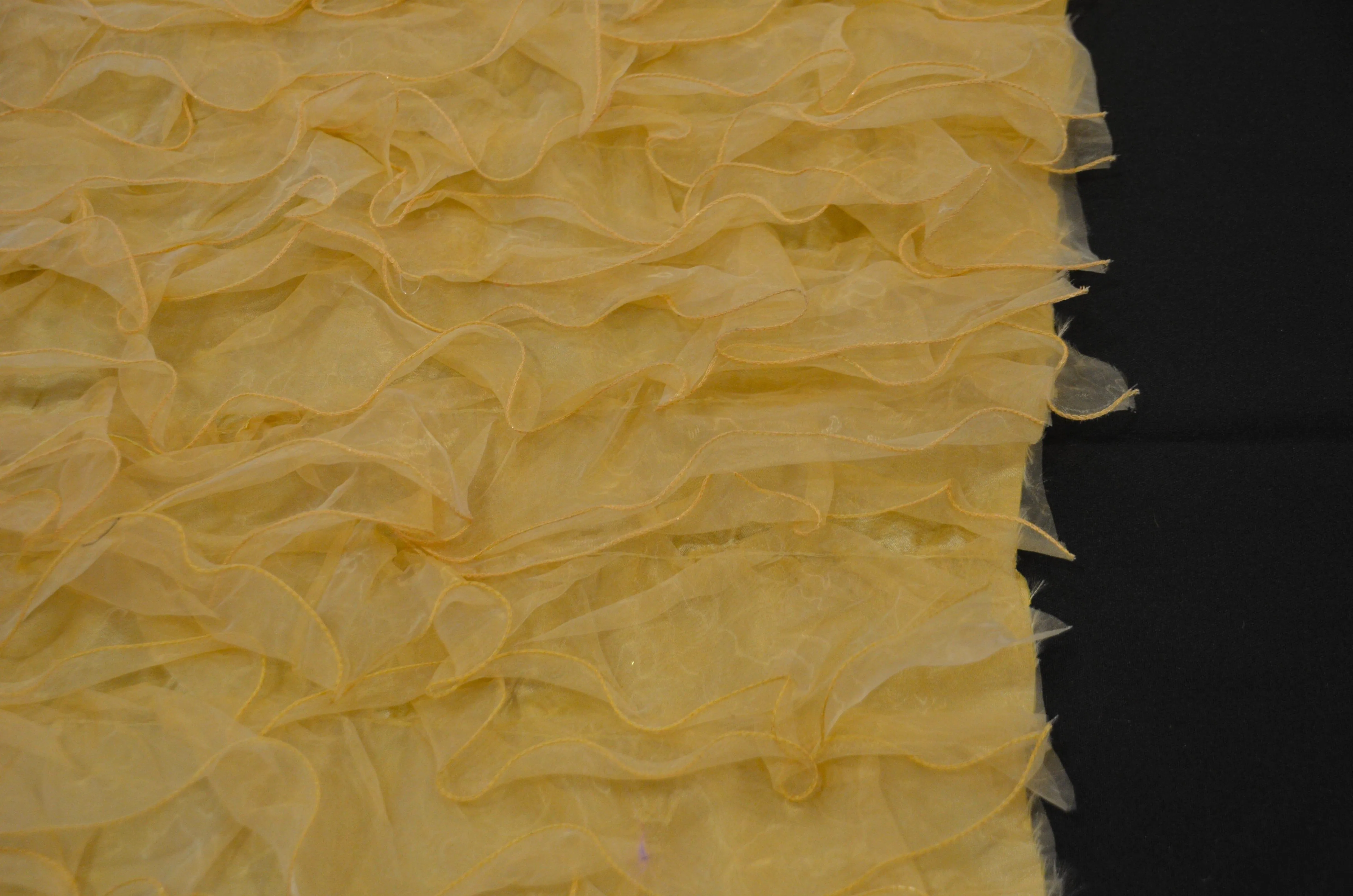 Organza Ruffled Taffeta Fabric | Layered Ruffle Taffeta Fabric | 57" Wide | Multiple Colors |