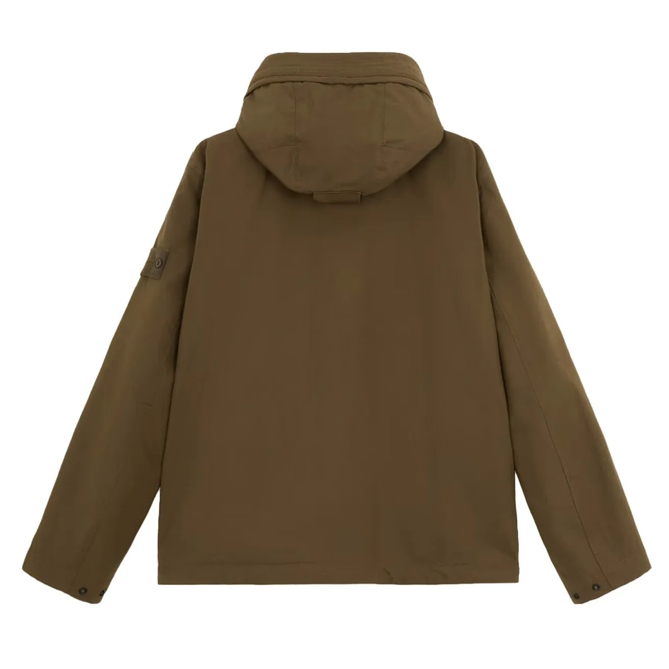 Stone Island Ghost Weatherproof Cotton Canvas Hooded Jacket in Military Green