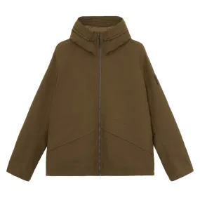 Stone Island Ghost Weatherproof Cotton Canvas Hooded Jacket in Military Green