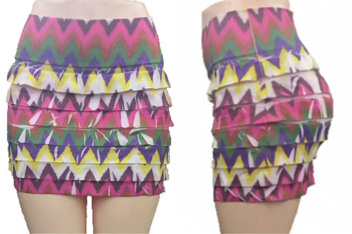 Tiered & Layered Frills Mini Skirts