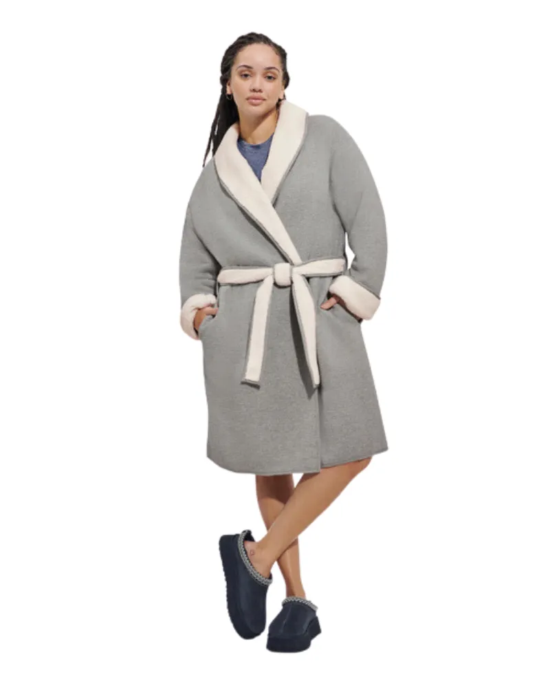 UGG Grey Heather Anabella Reversible Robe