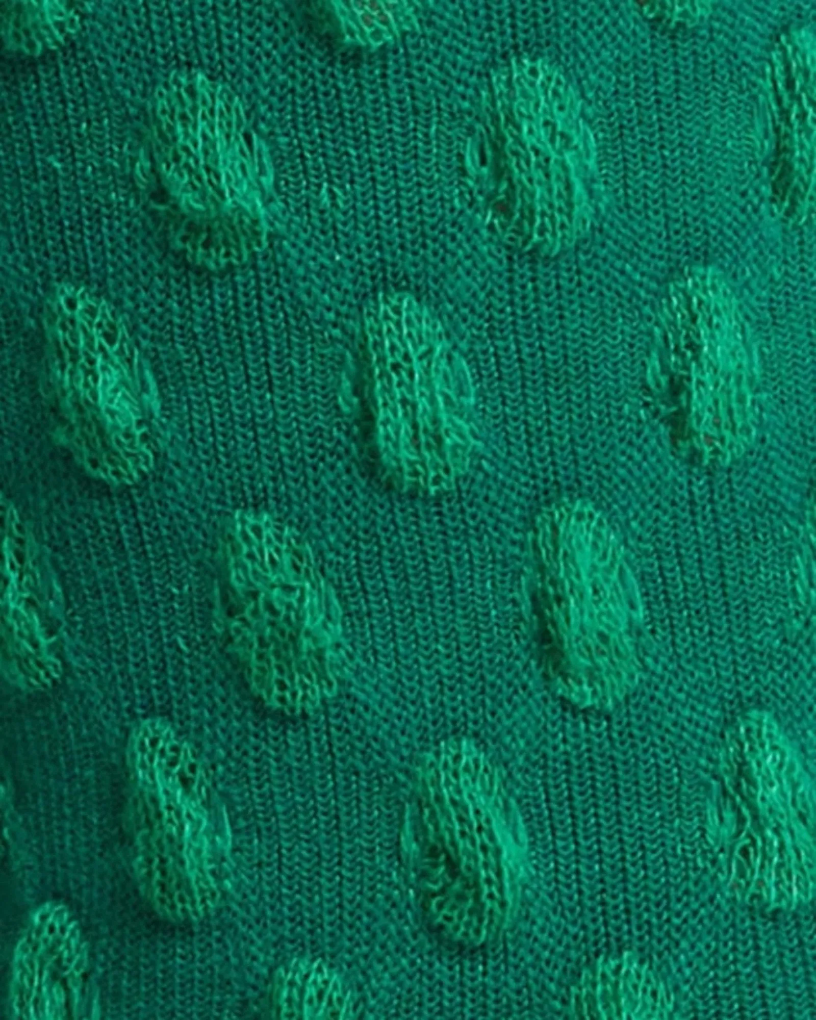 Waffle Combed Cotton Socks - Kelly Green