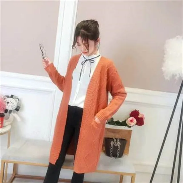 Women Long Cardigans For Autumn Winter Warm Oversize Long Cardigans Poncho