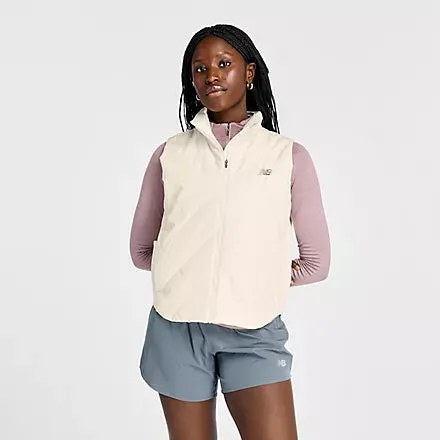 Womens Quilted Vest - Linen